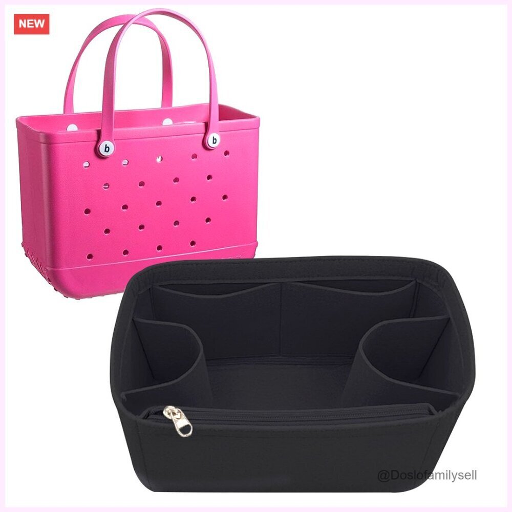 Felt Handbag Organizer Insert with Zipper Pocket for Tote Bags